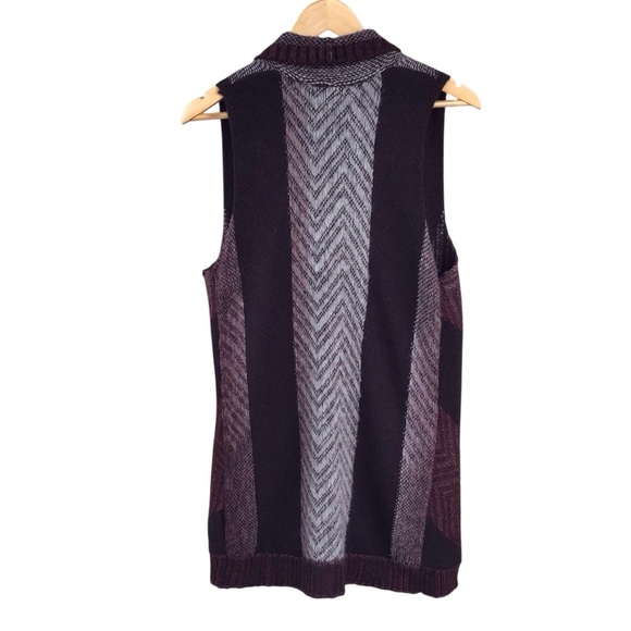 ANTHROPOLOGIE Sleeping on Snow Mabli WOOL Blend Open Vest Size XS S Brown Cozy - Picture 2 of 11